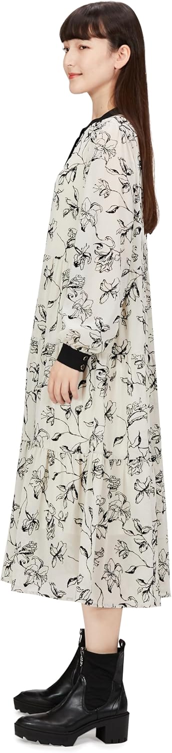 【本日まで】 グレースコンチネンタル　フロッキーフラワープリントワンピース Amazon | [グレースコンチネンタル] 2023AW ﾌﾛｯｷｰﾌﾗﾜｰﾌﾟﾘﾝﾄ